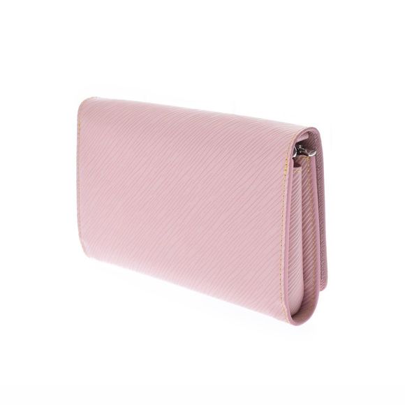 Louis Vuitton Epi Portefeuille Twist Chain Rose Ballerina Chain Wallet Shindo - Picture 2 of 11